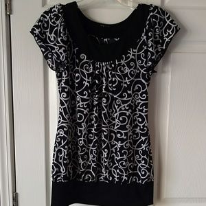 Maurice's brand Black and white shirt